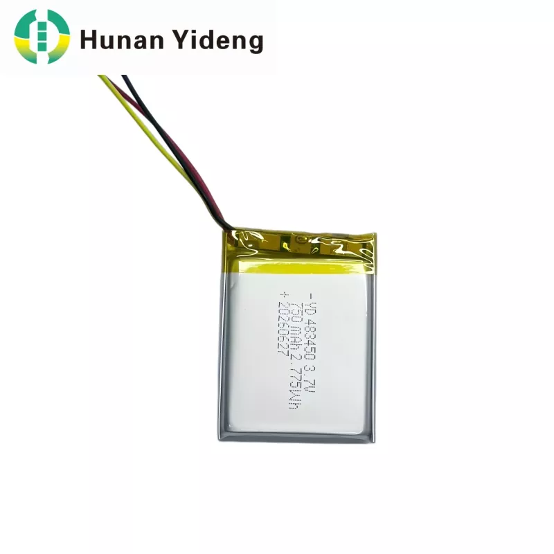 3,7V 750mAh 483447 Μικρή επαναφορτιζόμενη μπαταρία λιθίου πολυμερούς υψηλής χωρητικότητας