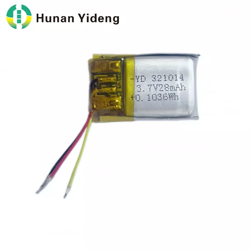 321014 28mah 3,7V Επαναφορτιζόμενη μικρή πρισματική μπαταρία